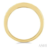 1 1/6 Ctw Split Top Mixed Diamond Cut Bold Gold Fashion Wide Band in 14K Yellow Gold