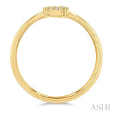 1/20 Ctw Initial 'A' Round Cut Diamond Fashion Ring in 10K Yellow Gold
