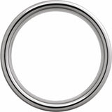 Tungsten 8 mm Comfort-Fit Flat Band Size 11