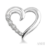 Silver Heart Shape Journey Diamond Fashion Earrings