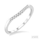 1/20 Ctw Round Cut Diamond Wedding Band in 14K White Gold