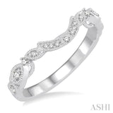 1/6 Ctw Round Cut Diamond Wedding Band in 14K White Gold