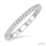 1/6 Ctw Round Cut Diamond Wedding Band in 14K White Gold