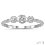 Stackable Past Present & Future Diamond Promise Ring