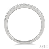 1/4 Ctw 11 Stone Round Cut Diamond Wedding Band in 14K White Gold