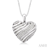 Silver Heart Shape Diamond Fashion Pendant