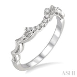 1/20 Ctw Round Cut Diamond Wedding Band in 14K White Gold