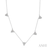 Triangle Diamond Station Necklace