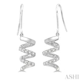 Spiral Diamond Fashion Earrings