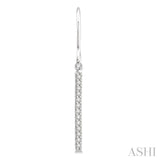 Vertical Bar Petite Diamond Fashion Earrings