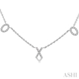 X & O Diamond Station Necklace