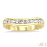 Curved Diamond Wedding Band