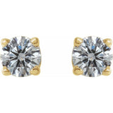 Round 4-Prong Light Stud Earrings