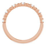 14K Rose 1/3 CTW Natural Diamond Anniversary Band