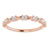 14K Rose 1/3 CTW Natural Diamond Anniversary Band