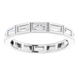Platinum 1/2 CTW Natural Diamond Eternity Band Size 5