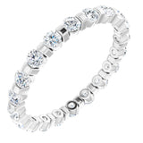 14K White 1 CTW Natural Diamond Eternity Band Size 6