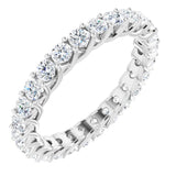 14K White 1 1/2 CTW Natural Diamond Eternity Band