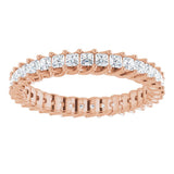 14K Rose 1 1/6 CTW Natural Diamond Eternity Band