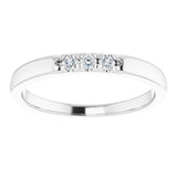 Platinum .08 CTW Natural Diamond Anniversary Band