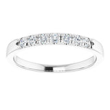 14K White 1/5 CTW Lab-Grown Diamond French-Set Anniversary Band