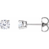 Platinum 4 mm Stuller Lab-Grown Moissanite Stud Earrings