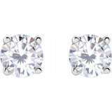 Round 4-Prong Light Stud Earrings