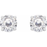 Platinum 5 mm Stuller Lab-Grown Moissanite Stud Earrings