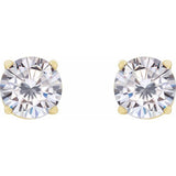 14K Yellow 5.5 mm Stuller Lab-Grown Moissanite Stud Earrings