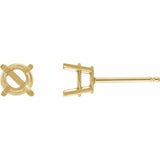 14K Yellow Gold 5.5 mm Stuller Lab-Grown Moissanite Earrings