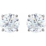 14K White 6 mm Stuller Lab-Grown Moissanite Stud Earrings