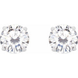 14K White 6.5 mm Stuller Lab-Grown Moissanite Stud Earrings