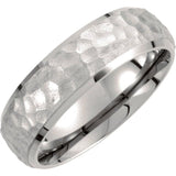 Titanium 7 mm Beveled-Edge Inlay Band Size 10.5