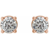 14K Rose 1/3 CTW Natural Diamond Earrings