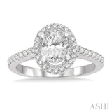 Oval Shape Semi-Mount Diamond Engagement Ring