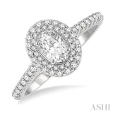 Oval Shape Semi-Mount Diamond Engagement Ring