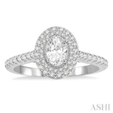 Oval Shape Semi-Mount Diamond Engagement Ring