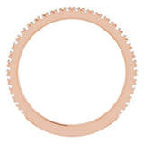 14K Rose 1/3 CTW Natural Diamond French-Set Anniversary Band