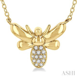 Bumble Bee Petite Diamond Fashion Pendant