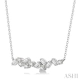 Scatter Baguette Diamond Fashion Necklace