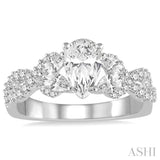 Pear Shape Semi-Mount Diamond Engagement Ring