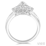 Marquise Shape Semi-Mount Diamond Engagement Ring