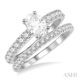 Oval Shape Diamond Wedding Set