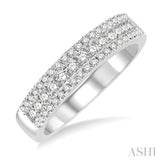 1/2 Ctw Channel Round Cut Diamond Wedding Band in 14K White Gold