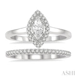 Marquise Shape Diamond Wedding Set