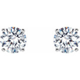 14K White 2 CTW Lab-Grown Diamond 4-Prong Stud Earrings
