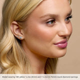14K Yellow Gold 1/6 CTW Lab-Grown Diamond Stud Earrings