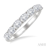 1 Ctw East-West Oval Cut Diamond Fashion Band in 14K White Gold