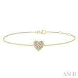 Heart Shape Petite Diamond Fashion Bracelet