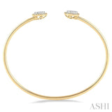 Stackable Halo Lovebright Essential Diamond Open Cuff Bangle